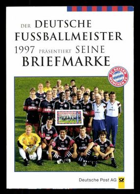 BRD SK Sonderkarte FUßBALL 1997 FCB BAYERN München Deutscher Meister u + G 35376
