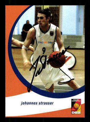 Johannes Strasser Nationalmannschaft Original Signiert Basketball + 221364