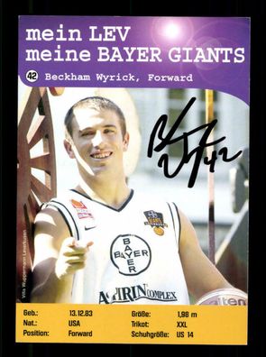 Beckham Wyrick Giants Leverkusen Original Signiert Basketball + 221375