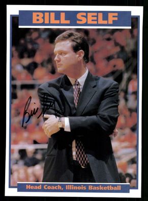 Bill Self Basketball Trainer USA Autogrammkarte Original Signiert + G 35311