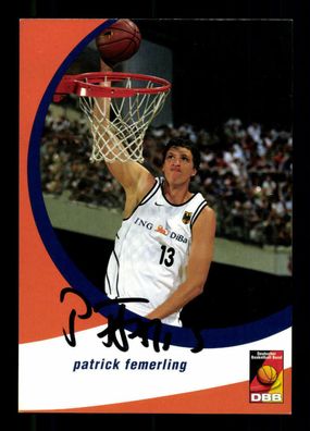 Patrick Femerling Nationalmannschaft Original Signiert Basketball + 221363