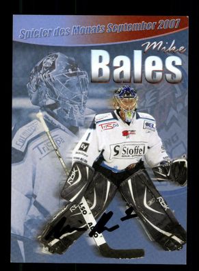 Mike Balas Straubing Tigers 2007-08 Original Signiert + A 221991