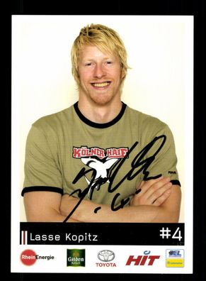 Lasse Kopitz Autogrammkarte Kölner Haie Original Signiert + A 222150