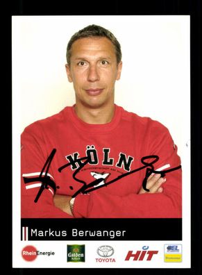 Markus Berwanger Autogrammkarte Kölner Haie Original Signiert + A 222158