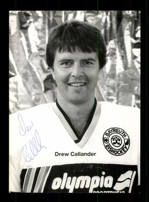 Callander Drew SV Bayreuth 1985-86 Original Signiert Eishockey + A 222238
