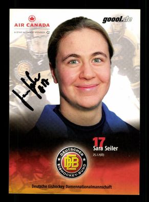 Sara Seiler Eishockey Nationalspieler Original Signiert + A 222287