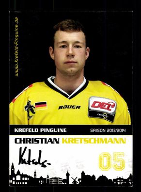 Christian Kretschmann KEV Krefeld 2013-14 Original Signiert + A 221914