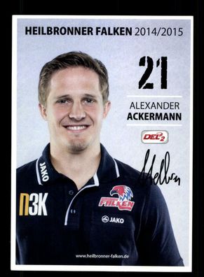 Alexander Ackermann Heilbronner Falken 2014-15 Original Signiert + A 222357