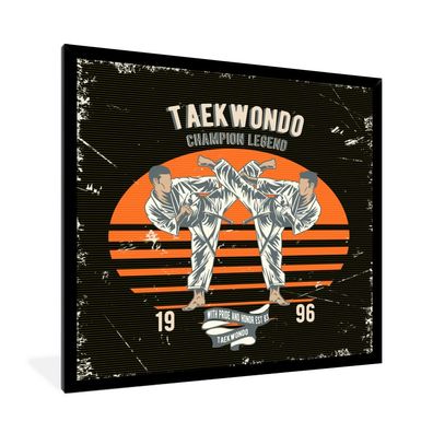 Poster - 40x40 cm - Jahrgang - Sport - Taekwondo