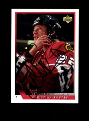 Christia Ruuttu NHL USA Autogrammkarte Original Signiert + A 222514