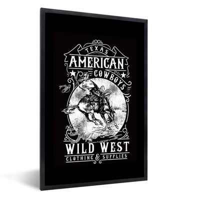 Poster - 60x90 cm - Mancave - Cowboy - Altmodisch - Western