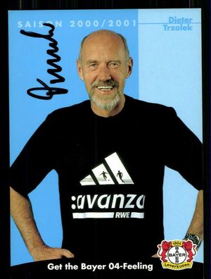 Dieter Trzolek Autogrammkarte Bayer Leverkusen 2000-01 Original Signiert + A 67735