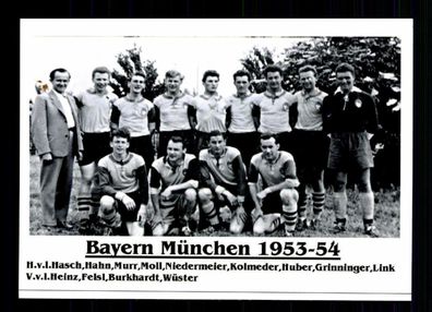 FC Bayern München Mannschaftskarte 1953-54 + 3