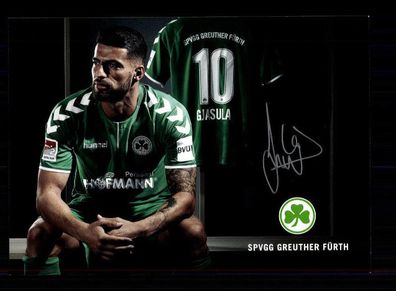 Jurgen Gjasula Autogrammkarte SpVgg Greuther Fürth 2017-18 Original + A 168576