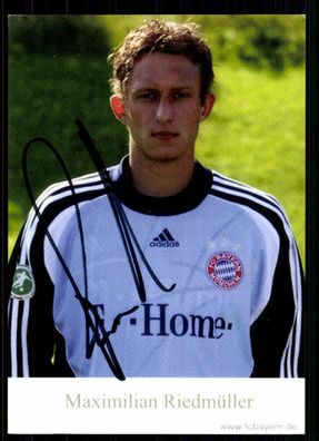 Maximilian Riedmüller Autogrammkarte Bayern München II 2008-09 Original Signiert