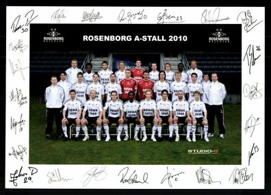 Mannschaftskarte Rosenborg Trondheim 2010 Druck Unterschriften + G 35128