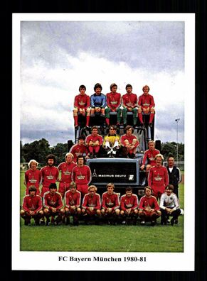 FC Bayern München Mannschaftskarte 1980-81