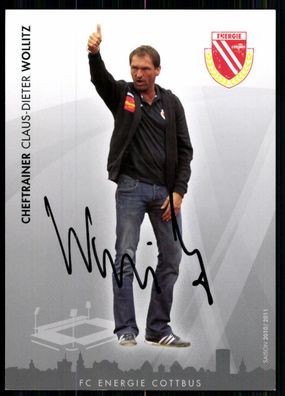 Claus-Dieter Wolltz Autogrammkarte Energie Cottbus 2010-11 Original Sig+ A 79916