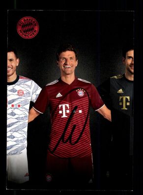 Thomas Müller Autogrammkarte Bayern München 2021-22 Original Signiert