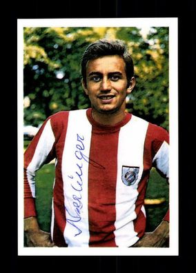 Helmut Nerlinger FC Bayern München Bergmann Automaten Sammelbild 1969 Orig Sign