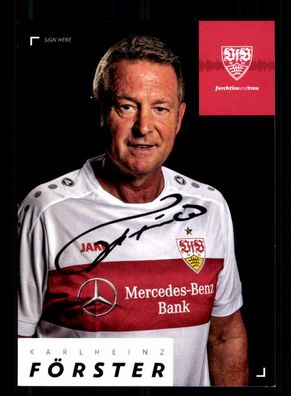 Karlheinz Förster Autogrammkarte VfB Stuttgart Original Signiert # A 222688