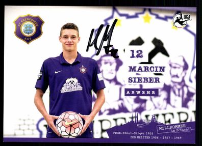 Marcin Sieber Autogrammkarte Erzgebirge Aue 2015-16 Original Sign + A 222835