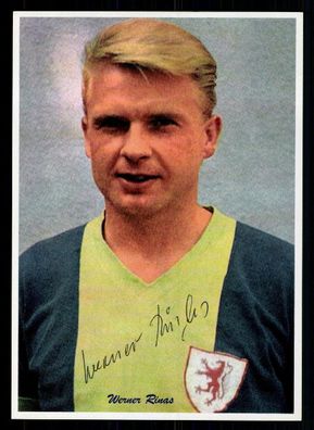 Werner Rinas Autogrammkarte Eintracht Braunschweig Spieler 60er Jahre Orig Sign