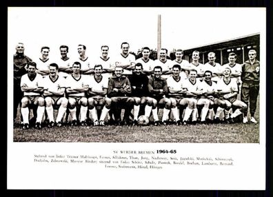 Werder Bremen Mannschaftskarte 1964-65