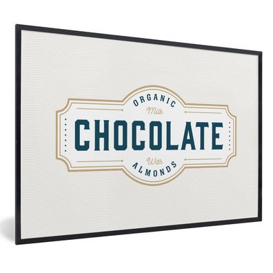 Poster - 90x60 cm - Etikett - Vintage - Schokolade