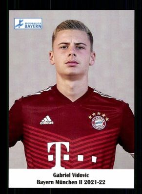Gabriel Vidovic Autogrammkarte Bayern München Amateure 2021-22