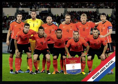Mannschaftskarte Niederlande 2011 ohne Unterschriften + G 35132
