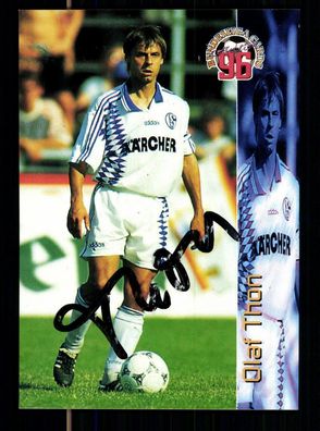 Olaf Thon FC Schalke 04 Panini Card 1996 Original Signiert + A 221250