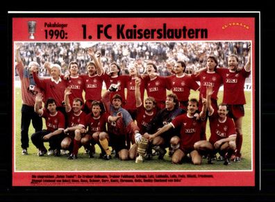 1 FC Kaiserslautern DFB Pokalsieger 1990 Mannschaftskarte