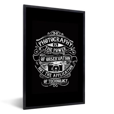 Poster - 20x30 cm - Kamera - Vintage - Zitat