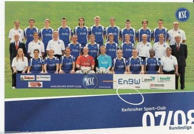 Original Mannschaftskarte Karlsruher SC 2007-08 TOP + A42224 OU