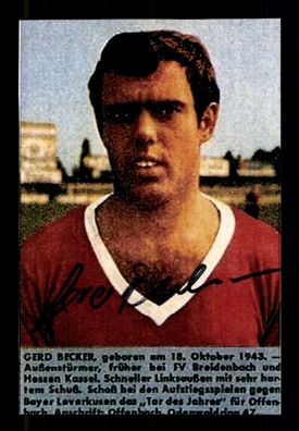 Gerd Becker Kickers Offenbach Foto Original Signiert + A 222637