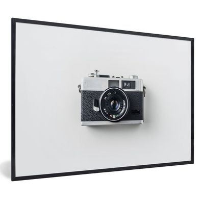 Poster - 90x60 cm - Kamera - Vintage - Weiß