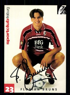 Florian Bruns Autogrammkarte SC Freiburg 2000-01 Original Signiert+ A 222885