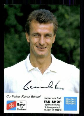 Rainer Bonhof Autogrammkarte Bayer Uerdingen 1989/90 Original Signiert + A 69675