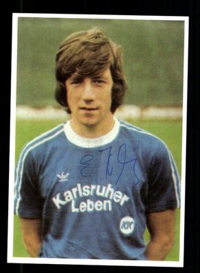Ewald Kling Autogrammkarte Karlsruher SC Spieler 70er Jahre Original Signiert