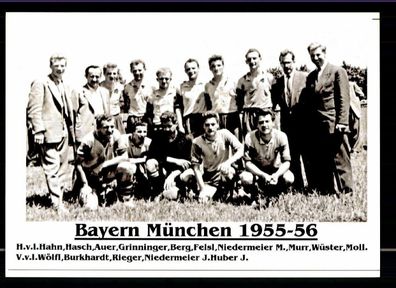 FC Bayern München Mannschaftskarte 1955-56
