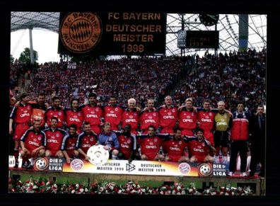 FC Bayern München Mannschaftskarte Deutscher Meister 1999