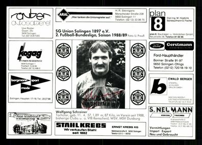 Wolfgang Schreier SG Union Solingen 1988-89 Original Signiert + G 35115