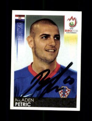 Mladen Petric Kroatien Panini Sammelbild Euro 2008 Original Signiert+ A 221242
