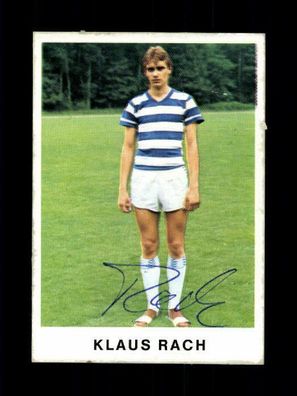 Klaus Rach MSV Duisburg Bergmann Sammelbild 1975-76 Original Signiert + A 221969