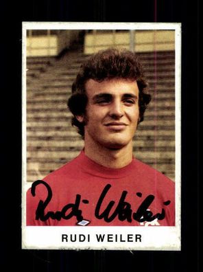 Rudi Weiler 1 FC Kaiserslautern Bergmann Sammelbild 1975-76 Original Signiert