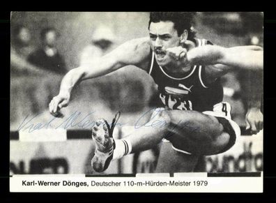 Karl Werner Dönges Autogrammkarte Original Signiert Leichtathletik + A 221422
