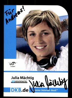 Julia Mächtig Autogrammkarte Original Signiert Leichtathletik + A 221434