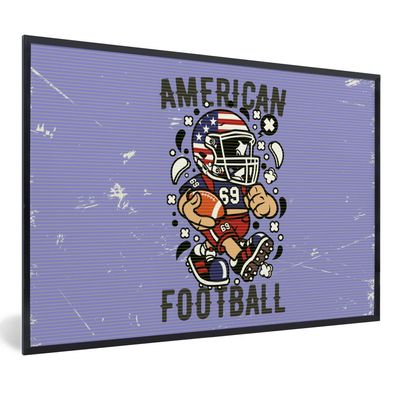 Poster - 30x20 cm - Fußball - Amerika - Jahrgang