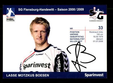 Lasse Motzkus Boesen SG Flensburg Handewitt 2008-09 Original Signiert + A 221699